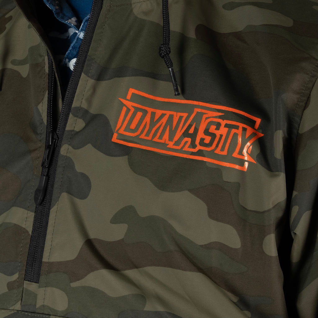 Dynasty Tournament Rain Jacket- Green Camo/ Orange print