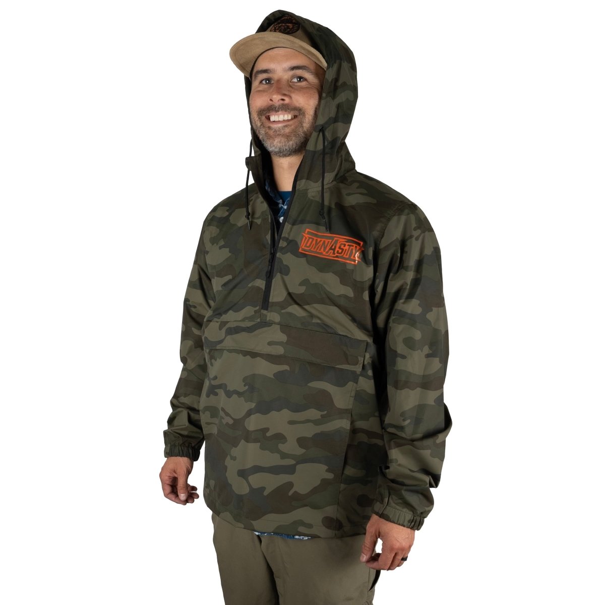 Dynasty Tournament Rain Jacket - Green Camo/ Tan print - DynastyPaintball