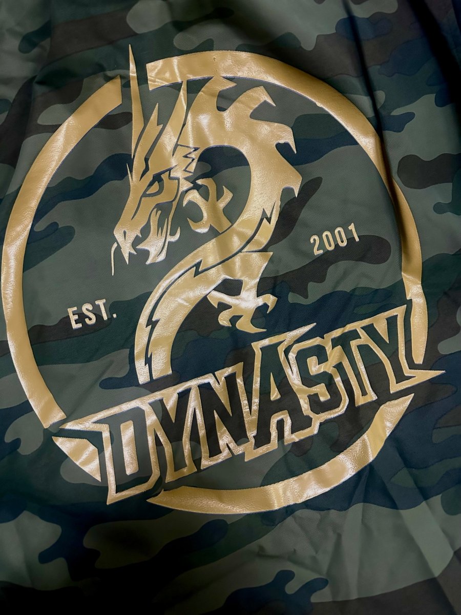 Dynasty Tournament Rain Jacket - Green Camo/ Tan print - DynastyPaintball