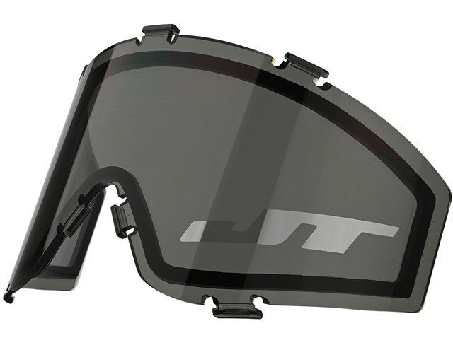 JT Flex 8/Premise/ProFlex/Spectra Thermal Mask Lens - SMOKE w/ Silver Mirror Logo - DynastyPaintball