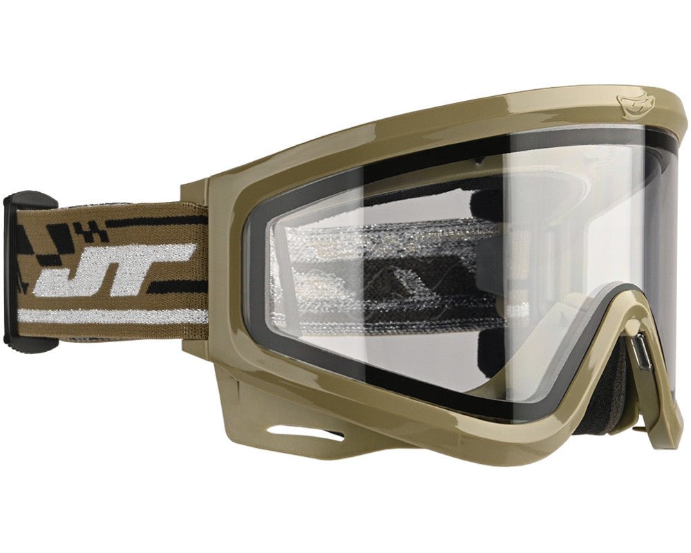jt racing goggles JT ProFlex QLS Goggle Frame w/ Lens & Strap- Olive