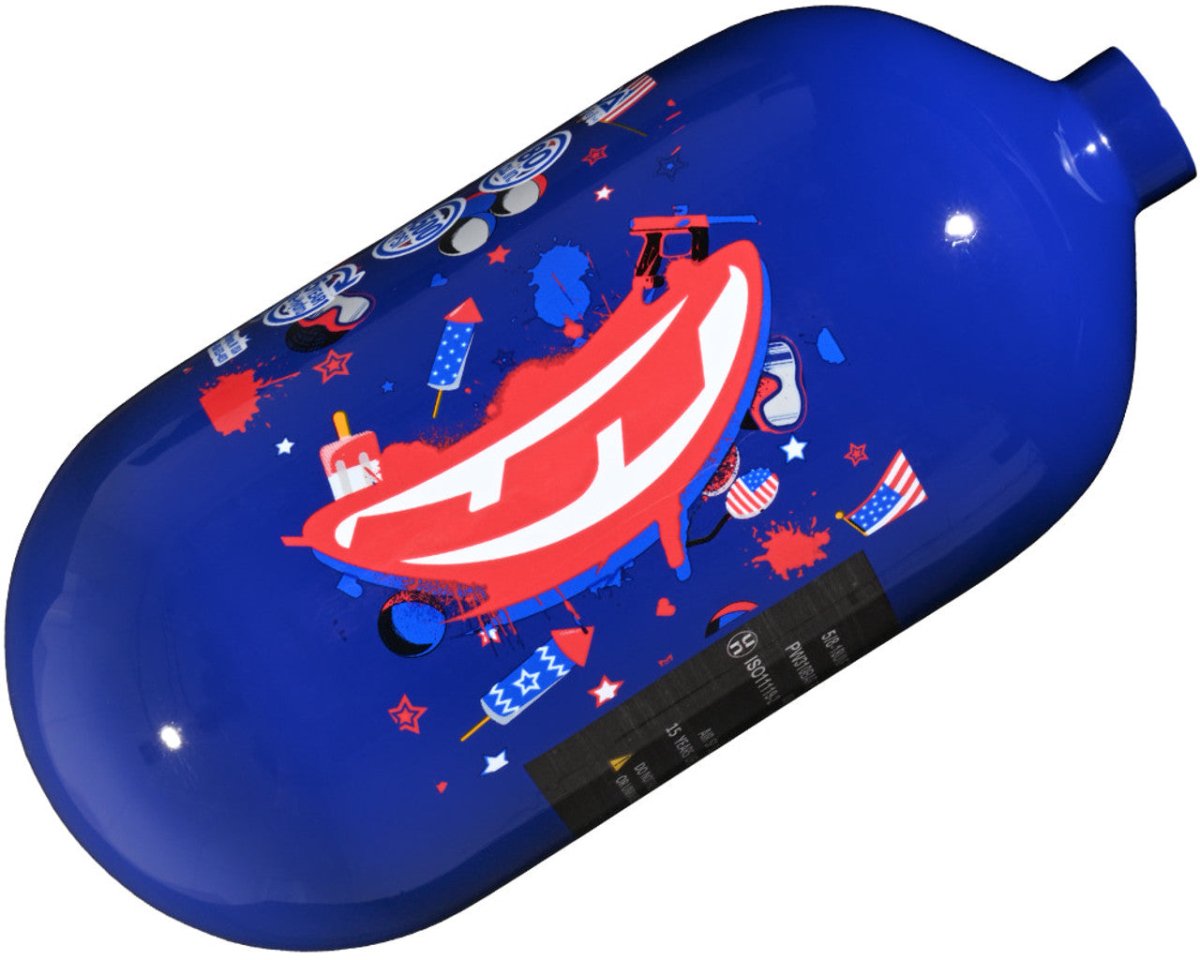 JT Ultra Carbon Fiber 80ci 4500 psi Air Tank - bottle only - BLUE* 4th of July! - DynastyPaintball
