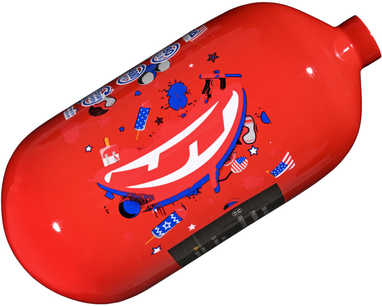 JT Ultra Carbon Fiber 80ci 4500 psi Air Tank- bottle only- RED* 4th of July!
