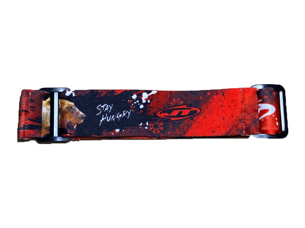 Ryan Greenspan "Stay Hungry" JT Goggle strap (Red) - DynastyPaintball